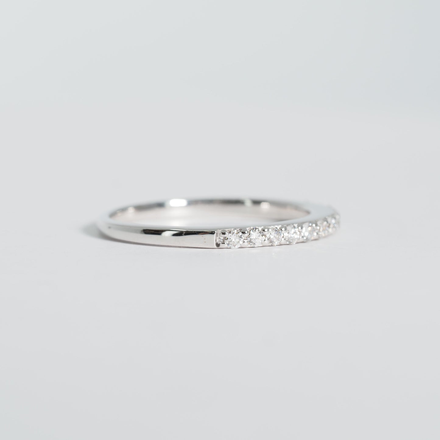 K18WG ハーフエタニティ ダイヤ リング #11