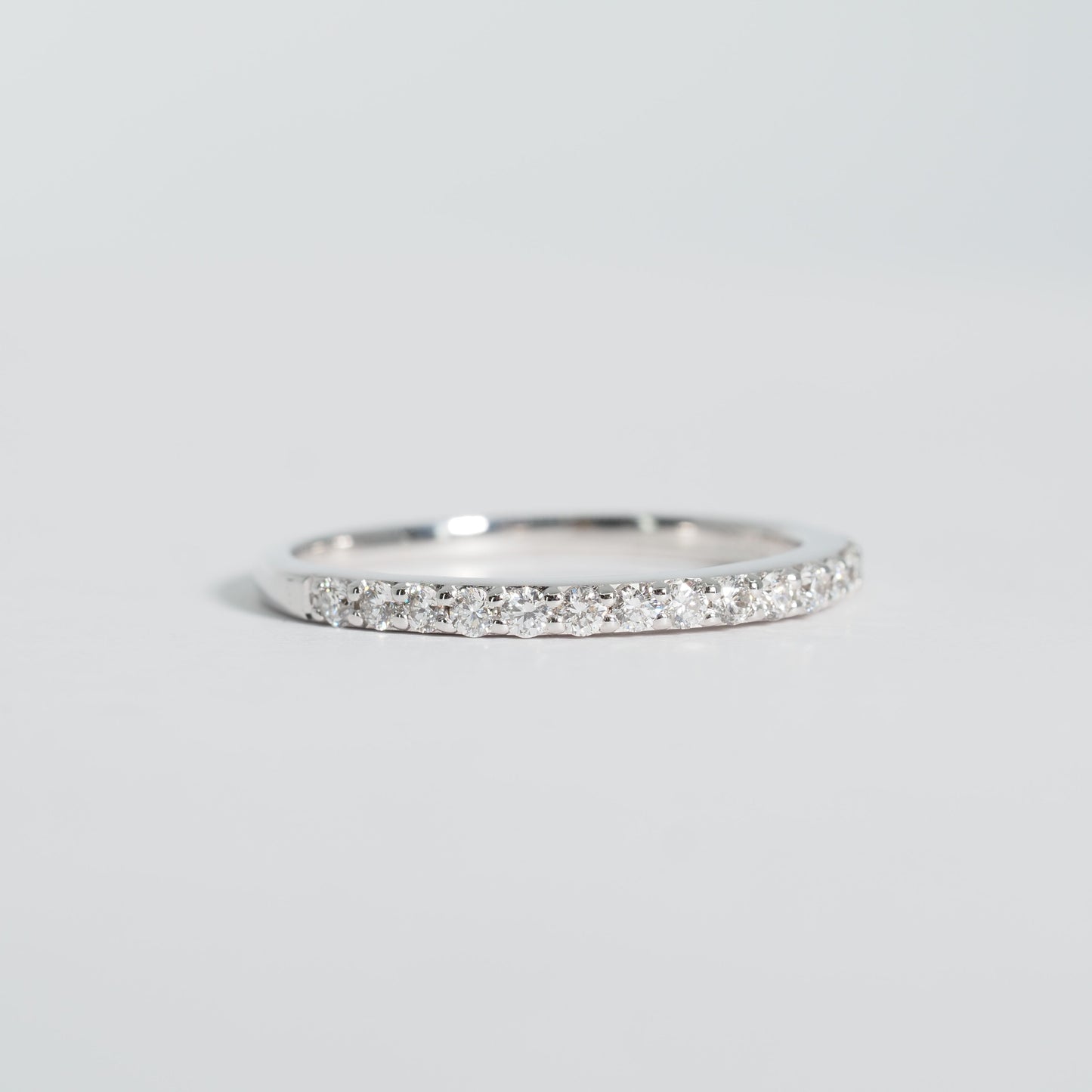 K18WG ハーフエタニティ ダイヤ リング #11