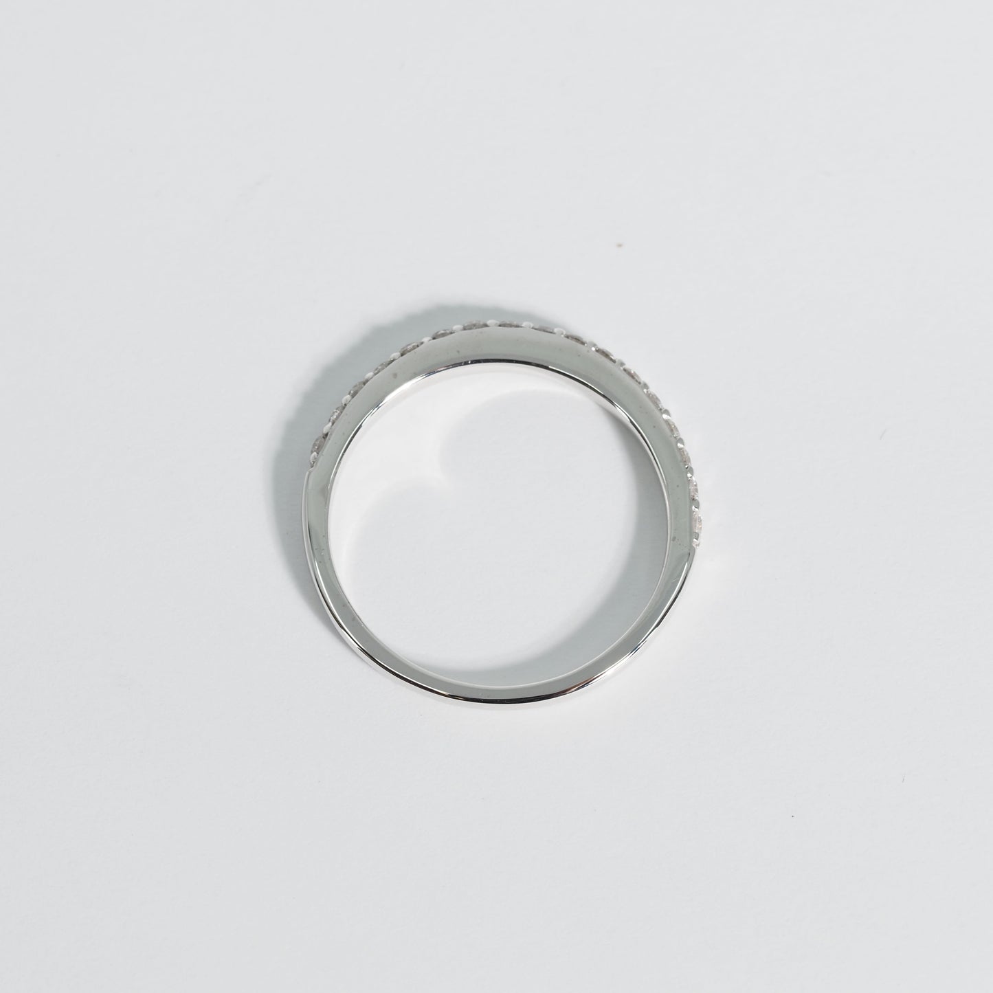 K18WG ハーフエタニティ ダイヤ リング #11