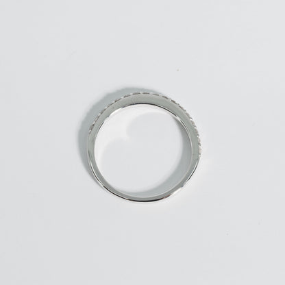 K18WG ハーフエタニティ ダイヤ リング #11