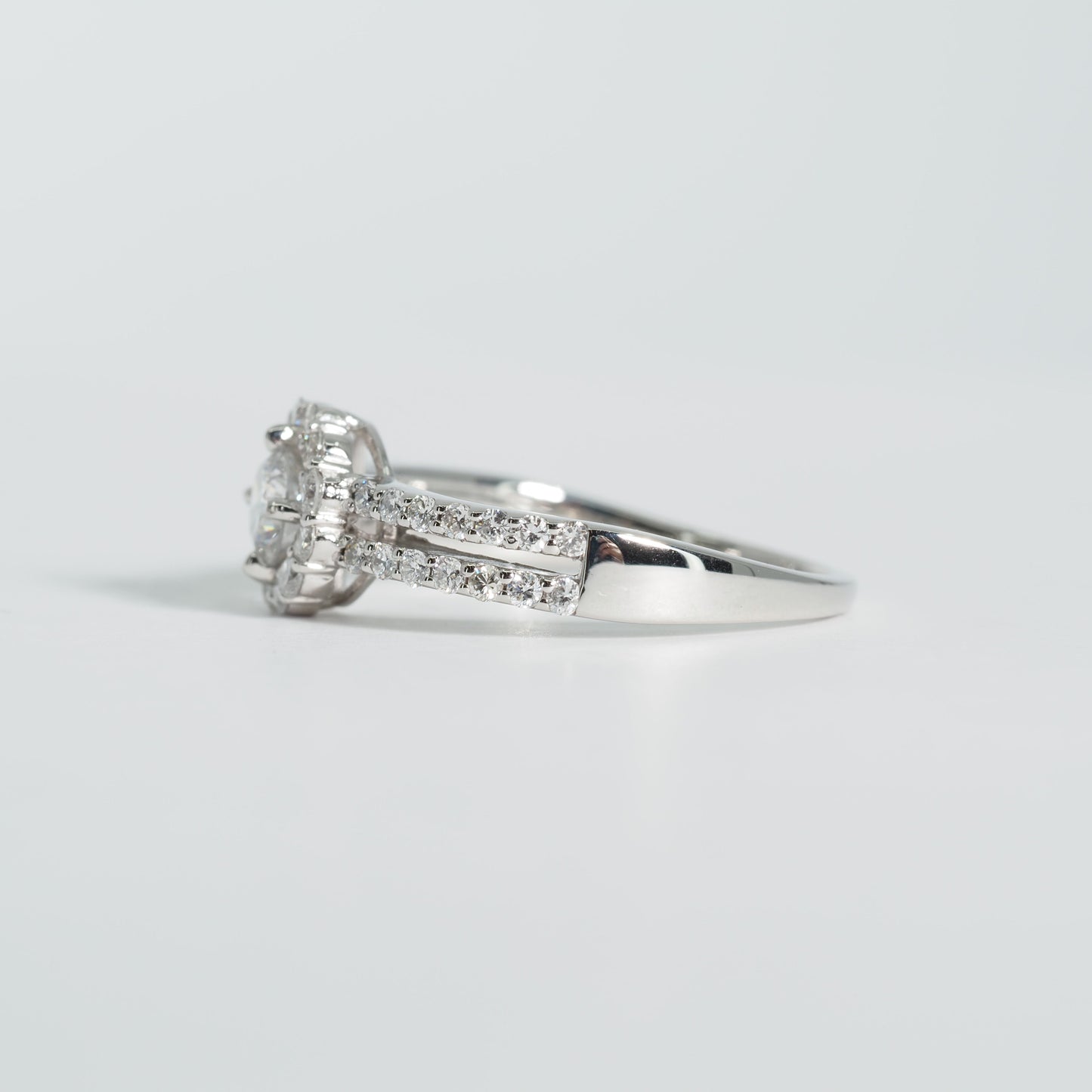 Pt900 ダブルアーム ヘイロー リング #14