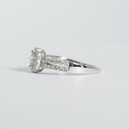 Pt900 ダブルアーム ヘイロー リング #14