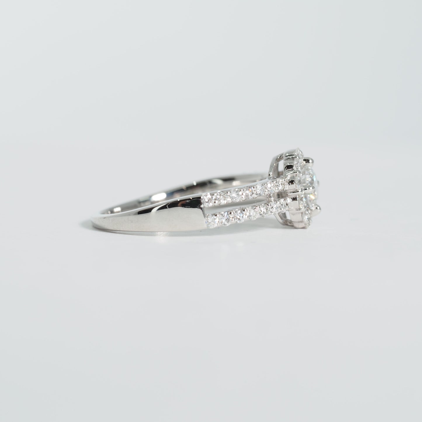 Pt900 ダブルアーム ヘイロー リング #14