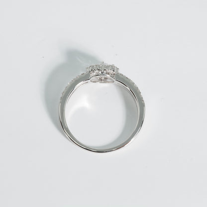 Pt900 ダブルアーム ヘイロー リング #14