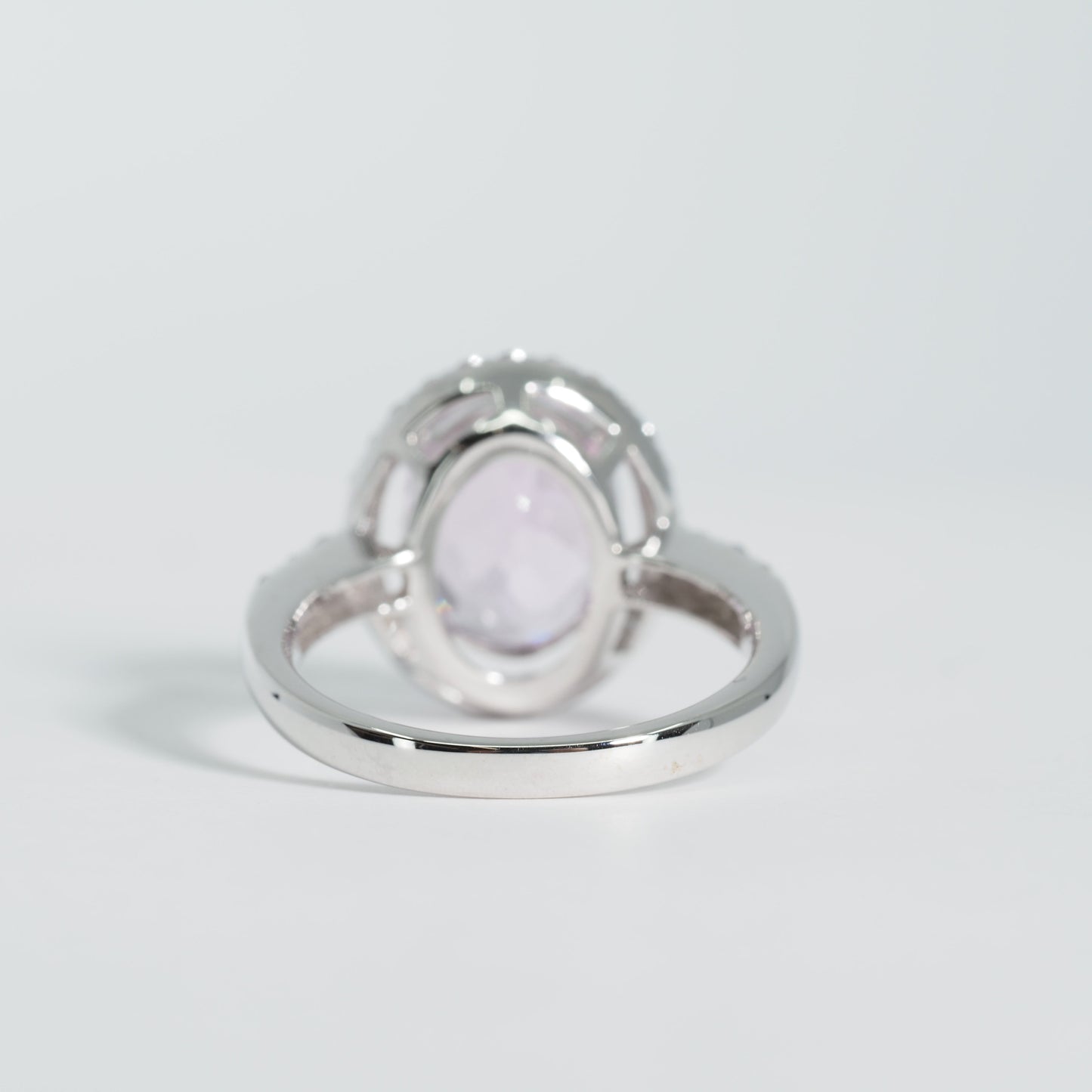 K18WG クンツァイト ダイヤ リング #12