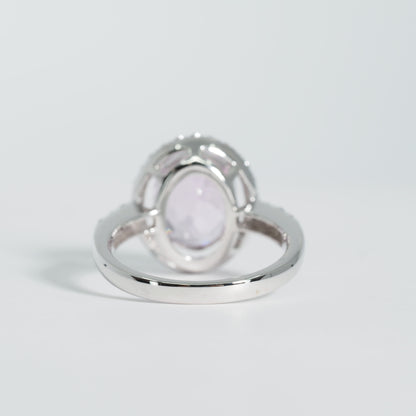 K18WG クンツァイト ダイヤ リング #12