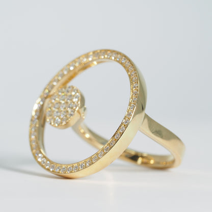 K18 サークル ダイヤリング #13