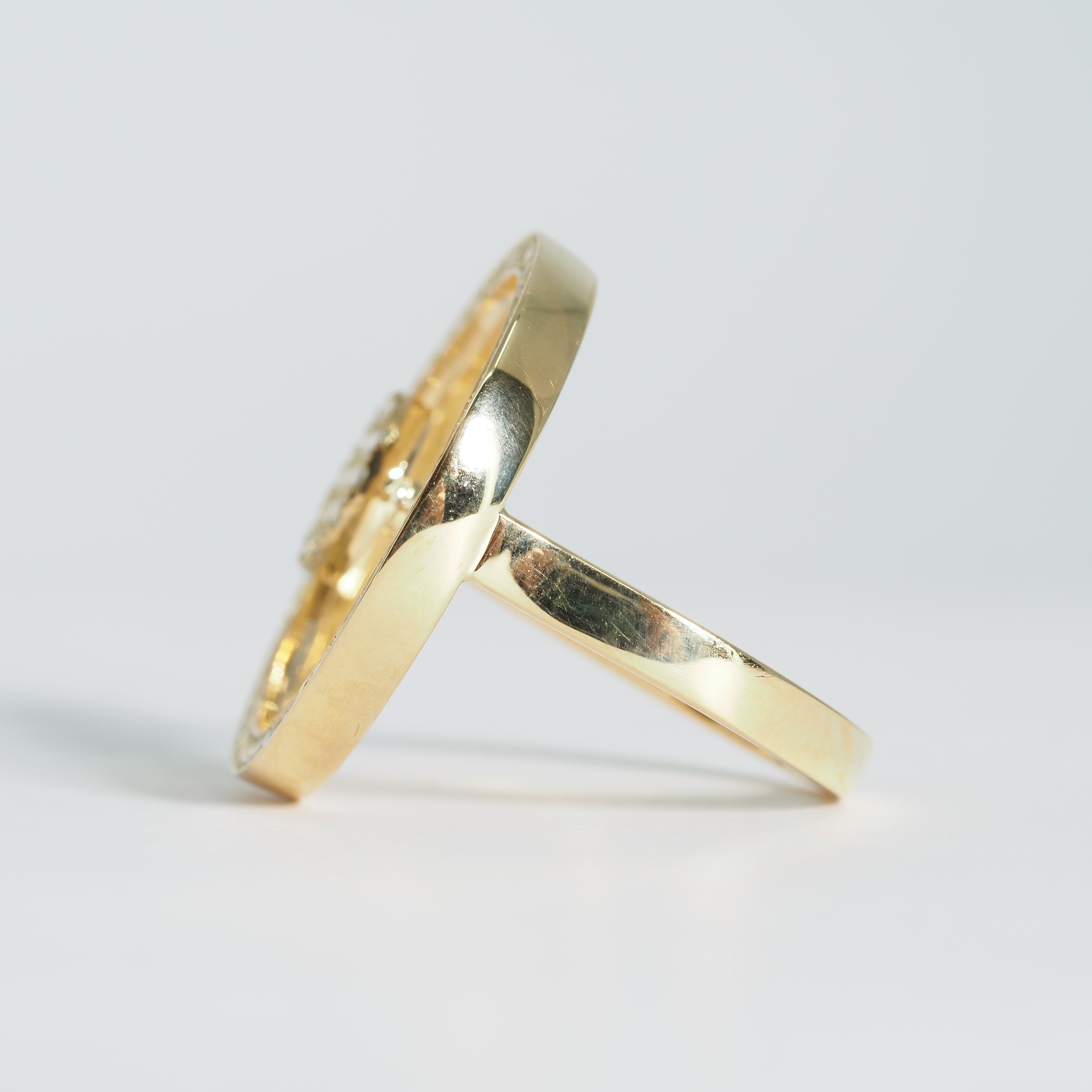 K18 サークル ダイヤリング #13 – ALINA