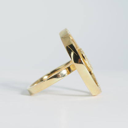 K18 サークル ダイヤリング #13