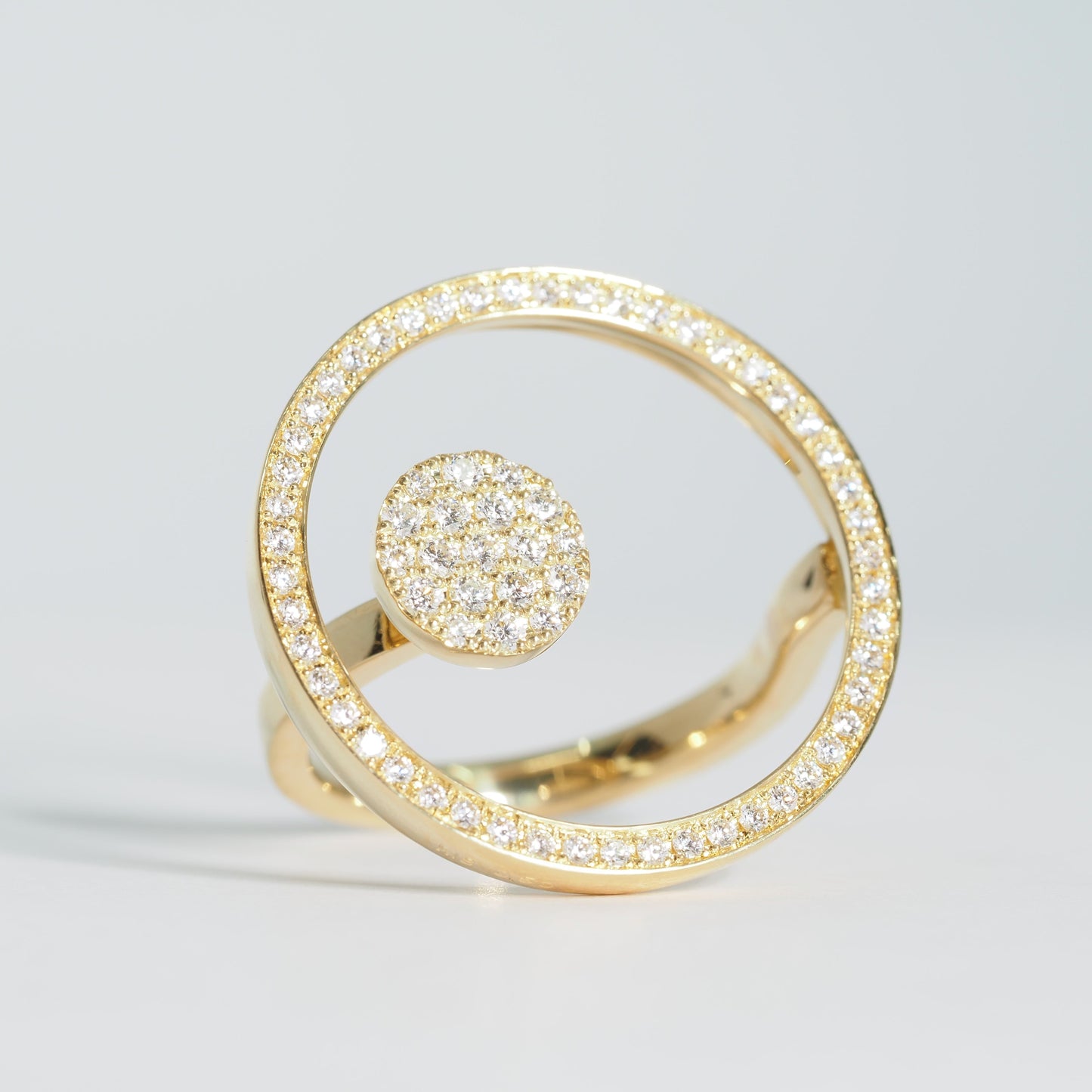 K18 サークル ダイヤリング #13