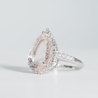 Pt900 モルガナイト リング #12