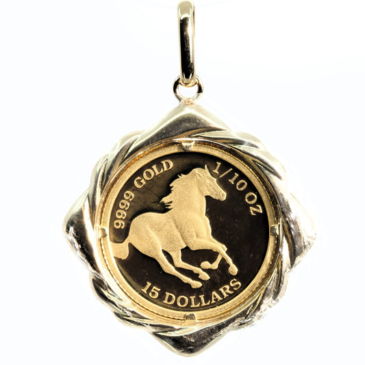 《 NEW IN 》K18 / 24 ホース 1/10oz コイン PD1