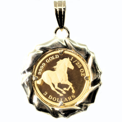 《 NEW IN 》K18 / 24 ホース 1/25oz コイン PD3