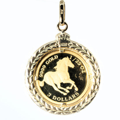 K18 / 24 ホース 1/25oz コイン PD4