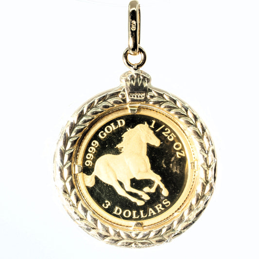 《 NEW IN 》K18 / 24 ホース 1/25oz コイン PD4