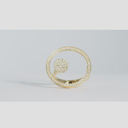 K18 サークル ダイヤリング #13