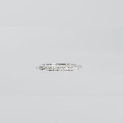 K18WG ハーフエタニティ ダイヤ リング #11