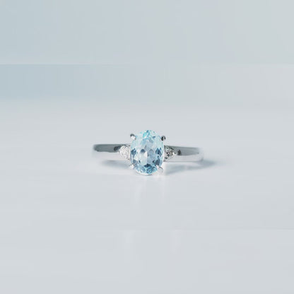 Pt900 アクアマリン リング #11